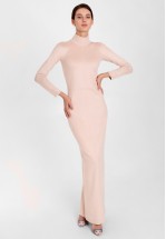 Елегантна довга сукня з екозамші