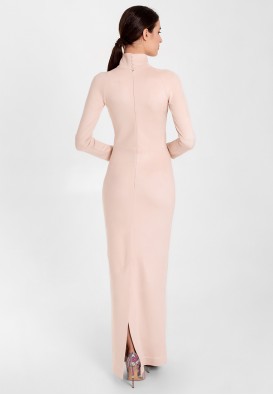 Елегантна довга сукня з екозамші