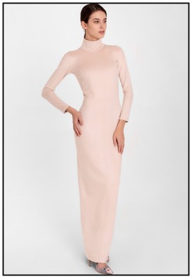 Елегантна довга сукня з екозамші