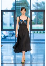Элегантный сарафан миди чёрного цвета