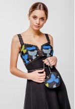 Элегантный сарафан миди чёрного цвета