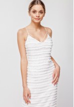 Элегантный сарафан на тонких бретелях