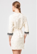 Фактурна сукня з еко хутром