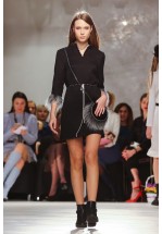 Фактурна сукня з еко хутром