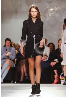 Фактурна сукня з еко хутром