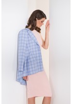 Блакитний жакет в клітинку