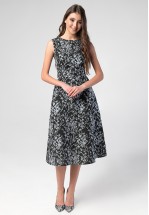 Коктейльна міді сукня з жаккарду