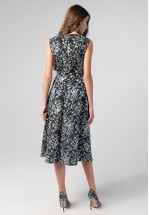 Коктейльна міді сукня з жаккарду