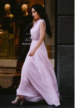 Коктейльна ніжно-бузкова сукня