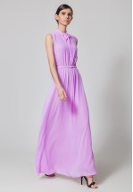 Коктейльна ніжно-бузкова сукня