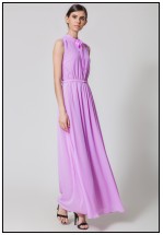 Коктейльна ніжно-бузкова сукня