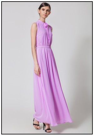 Коктейльна ніжно-бузкова сукня