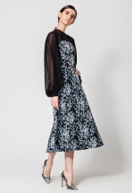 Коктейльна сукня міді з жаккарду