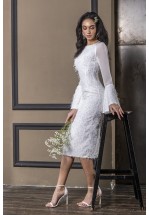 Коктейльна сукня міді з рукавами-кльош