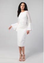 Коктейльна сукня міді з рукавами-кльош