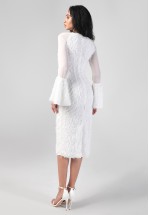 Коктейльна сукня міді з рукавами-кльош