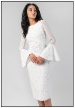 Коктейльна сукня міді з рукавами-кльош