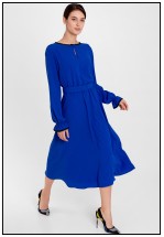Коктейльна сукня міді в синьому кольорі