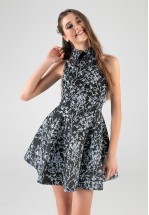 Коктейльна сукня міні з жаккарда