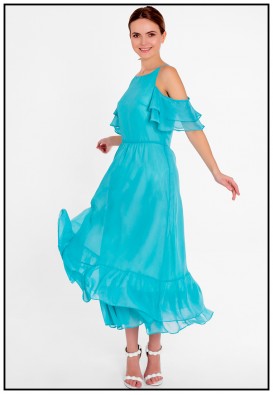 Коктейльна сукня з відкритими плечима