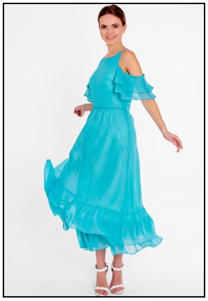 Коктейльна сукня з відкритими плечима