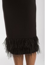 Коктейльна сукня зі страусиним пір'ям