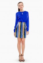 Спідниця міні із натурального шовку