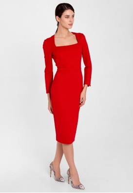 Червона сукня-футляр