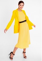 Легка сукня міді жовтого кольору