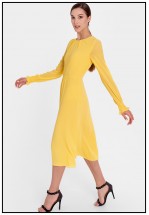 Легка сукня міді жовтого кольору