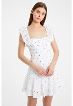 Легкое платье мини с открытой спиной