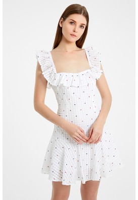 Легкое платье мини с открытой спиной