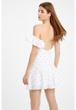 Легкое платье мини с открытой спиной