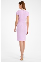 Лілова сукня-футляр до коліна