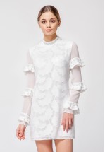 Молочно-ванільна сукня міні