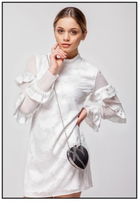 Молочно-ванільна сукня міні