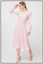 Ніжно-рожева сукня в полоску