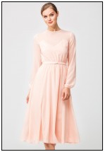 Ніжна шифонова сукня міді в персиковому кольорі