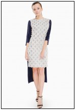 Замшеве плаття із жаккардом 