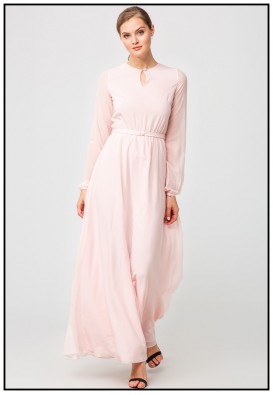 Довга сукня персикового кольору