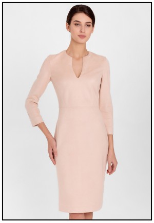 Сукня-футляр з екозамші