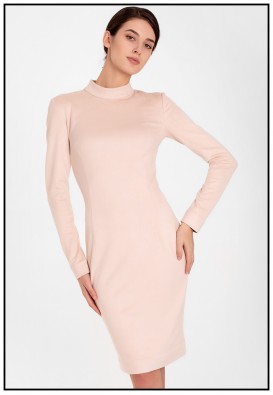 Сукня з екозамші у кольорі нюд