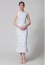 Сукня із жаккарду міді