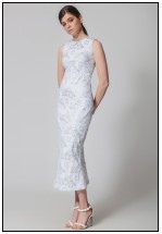 Сукня із жаккарду міді