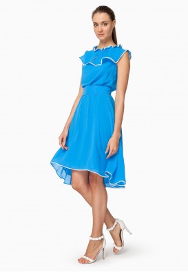Шифонова сукня міді в блакитному кольорі