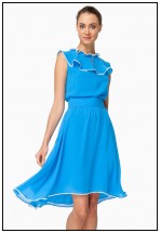 Шифонова сукня міді в блакитному кольорі