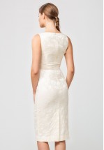 Сукня міді зі структурованого жаккарду