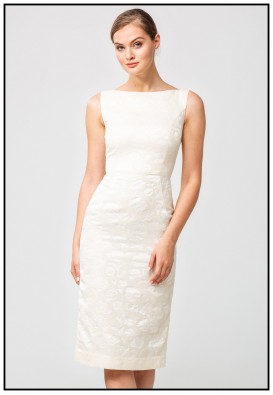 Сукня міді зі структурованого жаккарду