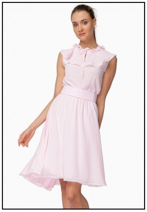 Сукня міді ніжно-рожевого кольору