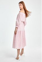 Сукня міді з відкритими плечима